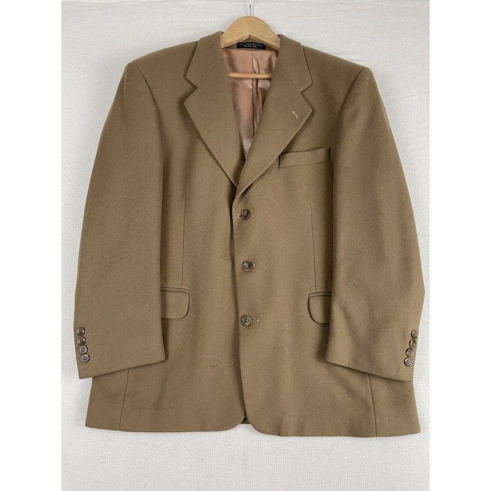 GIANFRANCO RUFFINI Size 42S Brown Cashmere Blend Sports Coat Woven Italy‎